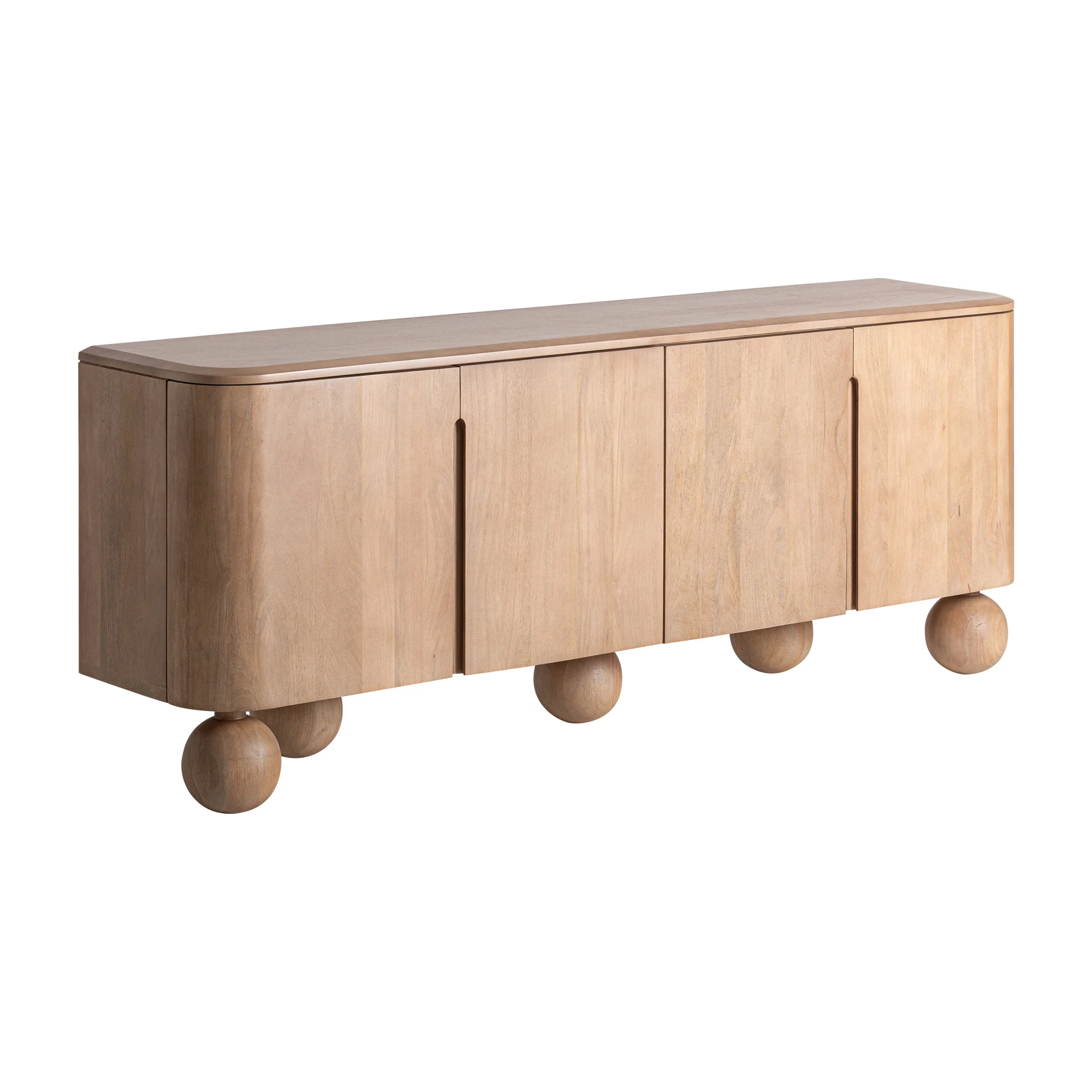 Comoda Inalta din Lemn de Mango, Maro, 210x45x81 cm, Stil Contemporan - VicalHome 37081 [6]