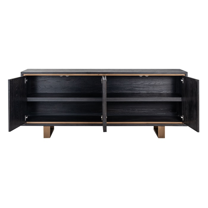 Comoda premium cu 4 usi Bever, 200 cm, din furnir stejar cu picioare metal, 7481 - Richmond Interiors [4]