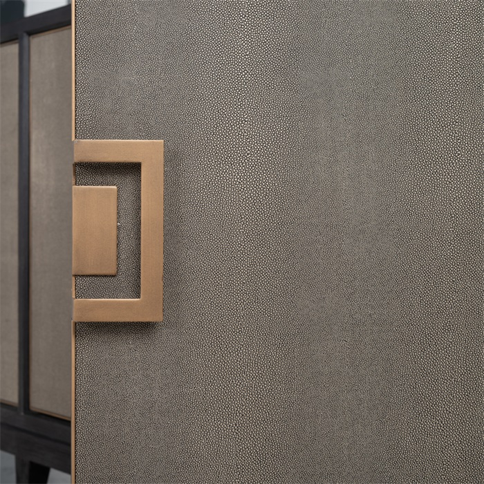 Comoda premium cu 4 usi Damo, 193 cm, din furnir stejar, PU si metal, 7521 - Richmond Interiors [11]