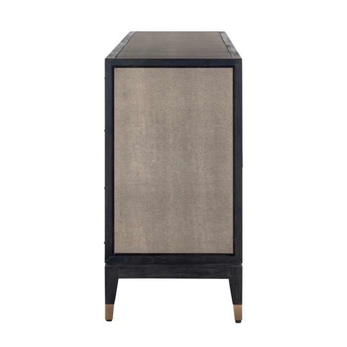 Comoda premium cu 4 usi Damo, 193 cm, din furnir stejar, PU si metal, 7521 - Richmond Interiors [2]