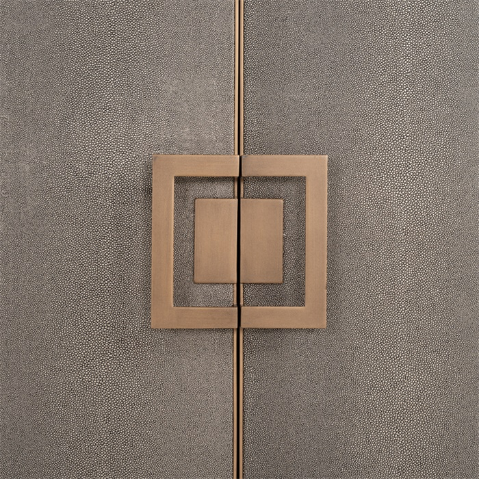 Comoda premium cu 4 usi Damo, 193 cm, din furnir stejar, PU si metal, 7521 - Richmond Interiors [10]