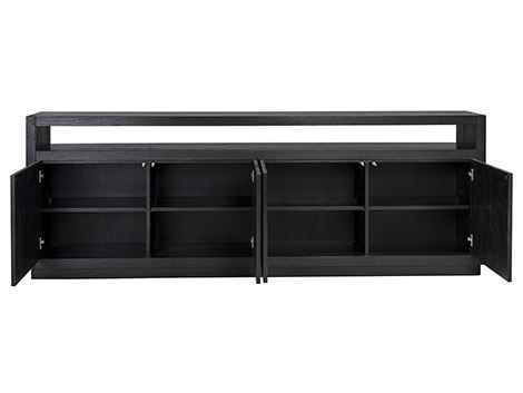 Comoda premium neagra 3/4 usi Kelda, 190/240 cm, furnir stejar, 6500 BLACK - Richmond Interiors [7]