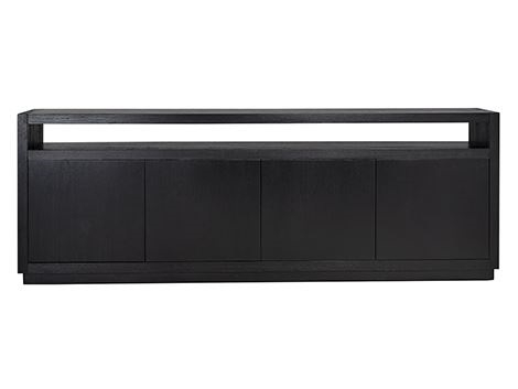 Comoda premium neagra 3/4 usi Kelda, 190/240 cm, furnir stejar, 6500 BLACK - Richmond Interiors [8]