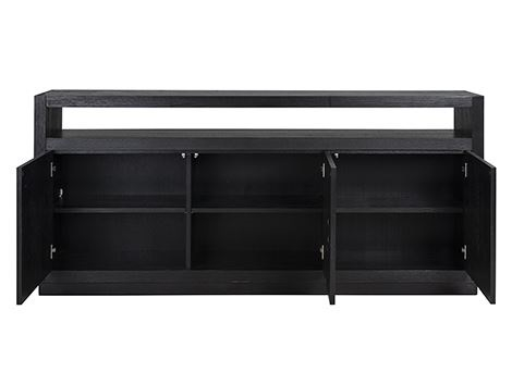 Comoda premium neagra 3/4 usi Kelda, 190/240 cm, furnir stejar, 6500 BLACK - Richmond Interiors [5]