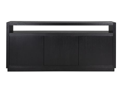 Comoda premium neagra 3/4 usi Kelda, 190/240 cm, furnir stejar, 6500 BLACK - Richmond Interiors [2]