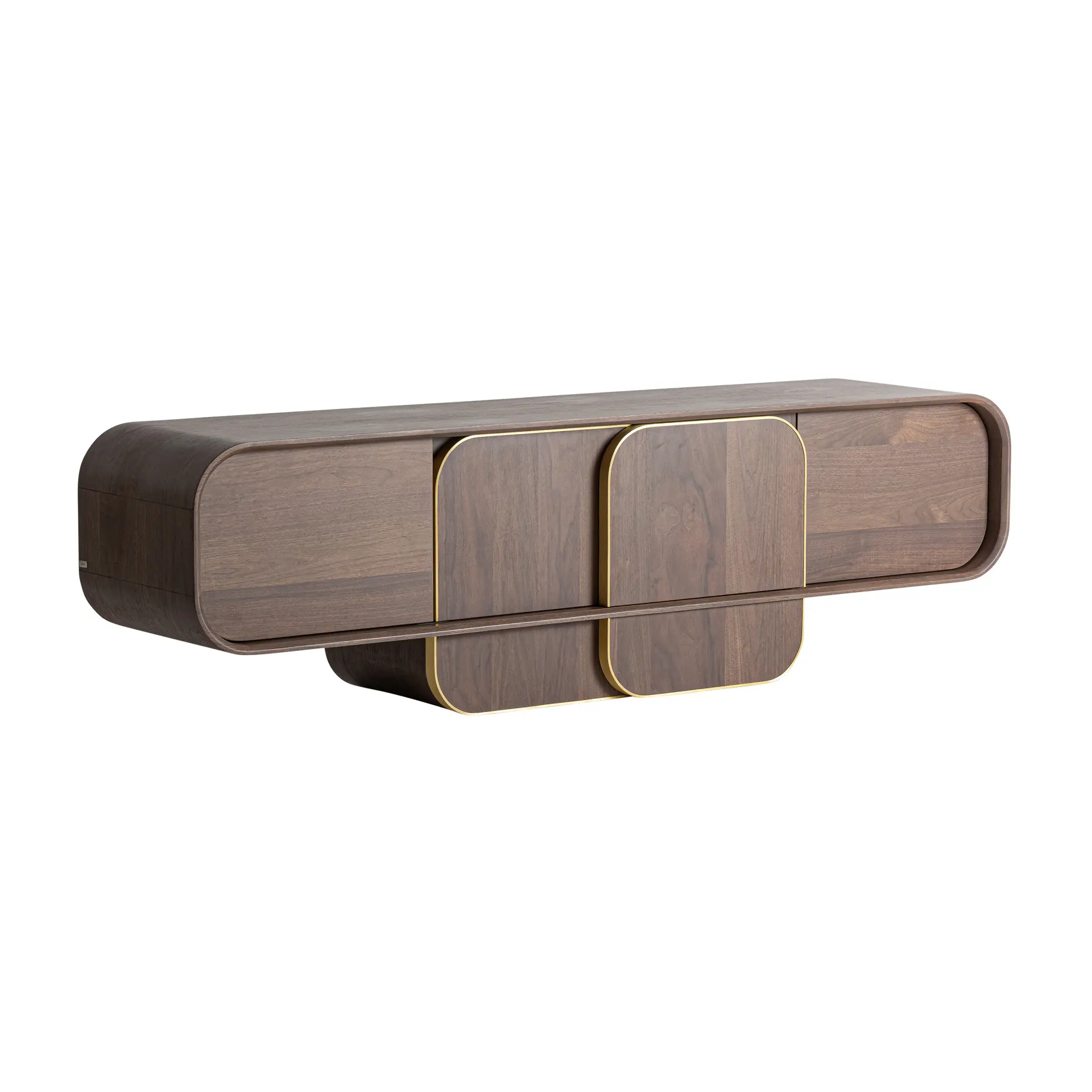 Comoda Tv 200x50x58 cm, Lemn de Stejar Nuc - VicalHome VicalHome 38826 [2]