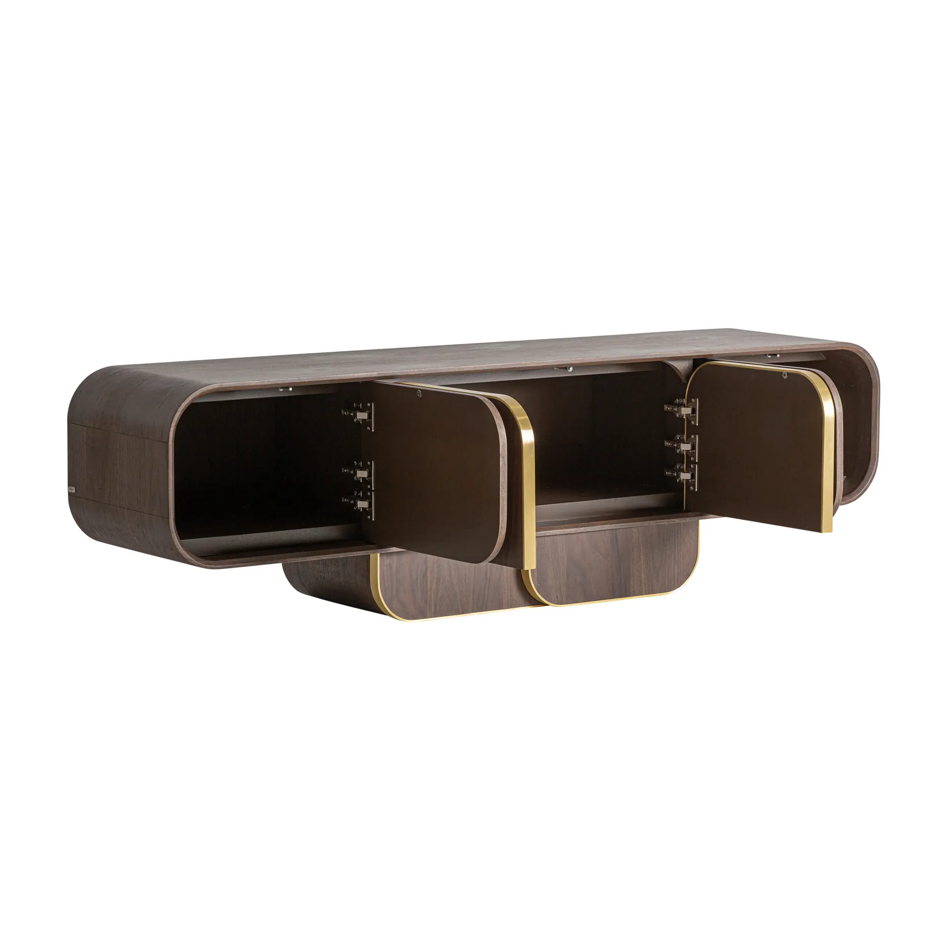 Comoda Tv 200x50x58 cm, Lemn de Stejar Nuc - VicalHome VicalHome 38826 [3]