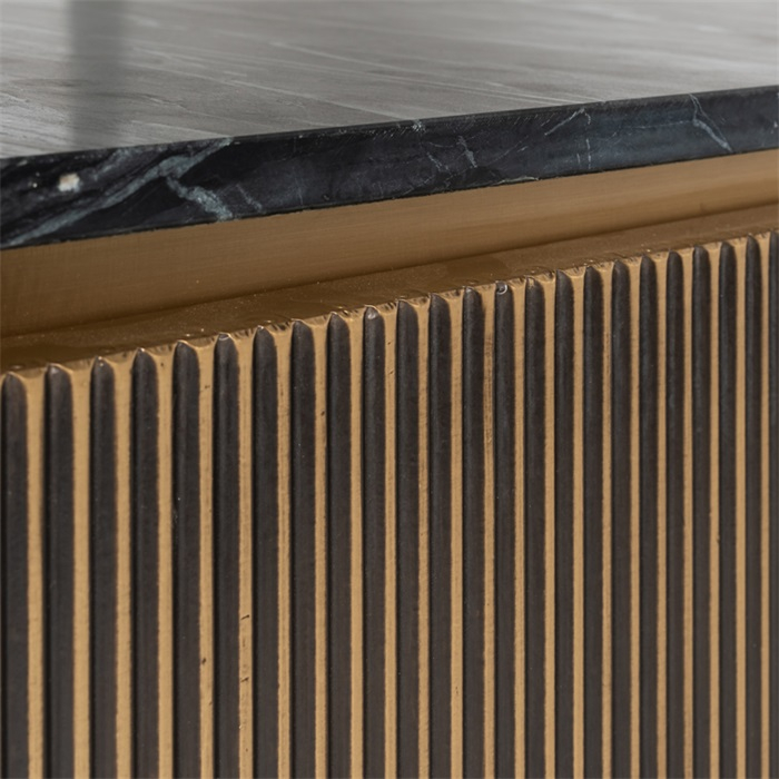 Comoda TV lux aurie Tosea, 170 cm, baza metal, MDF si blat marmura, 7576 - Richmond Interiors [4]
