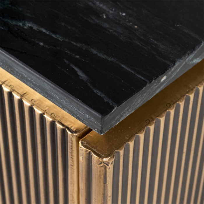 Comoda TV lux aurie Tosea, 170 cm, baza metal, MDF si blat marmura, 7576 - Richmond Interiors [7]