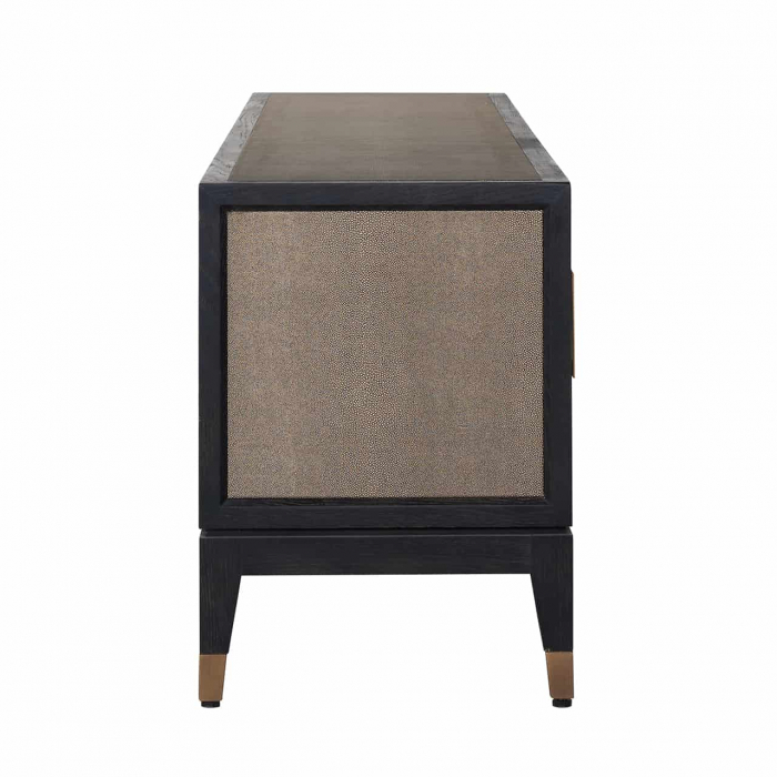 Comoda TV premium cu 4 usi Damo, 185 cm, din furnir stejar, PU si metal, 7522 - Richmond Interiors [2]