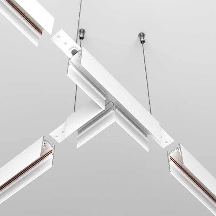 Componente pentru sistem de șină cu montaj pe suprafață Accesorii pentru șine Exility, Aluminiu Alb, Maytoni TRA034CT-41W-DE [5]