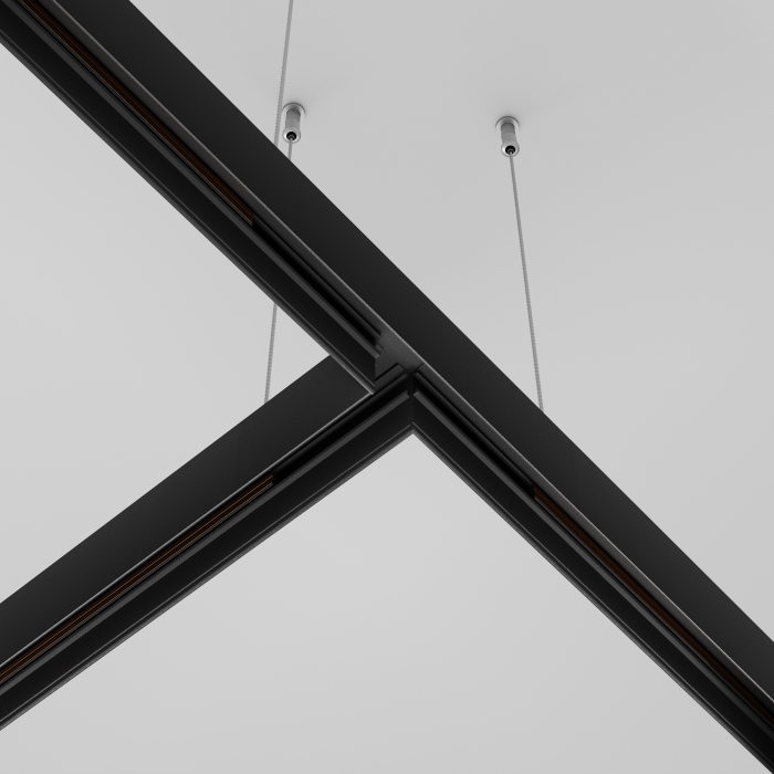 Componente pentru sistem de șină cu montaj pe suprafață Accesorii pentru șine Exility, Aluminiu Negru, TRA034CT-41B-DE [4]