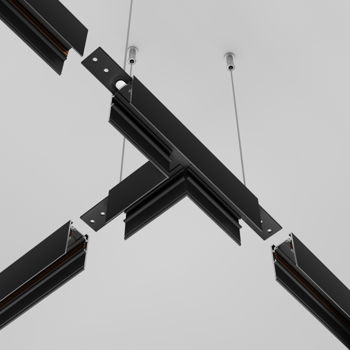 Componente pentru sistem de șină cu montaj pe suprafață Accesorii pentru șine Exility, Aluminiu Negru, TRA034CT-41B-DE [5]