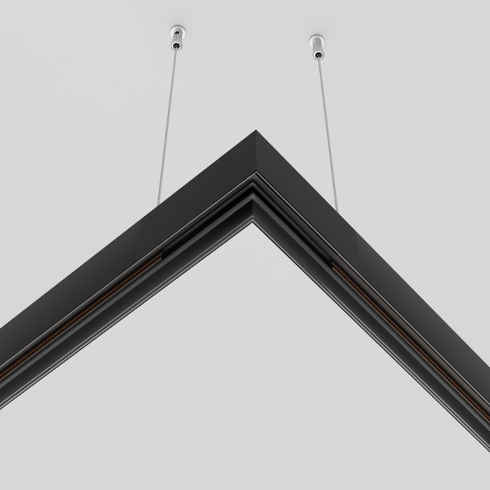 Componente pentru sistem de șină cu montaj pe suprafață Accesorii pentru șine Exility, Aluminiu Negru, TRA034HCL-41B [4]