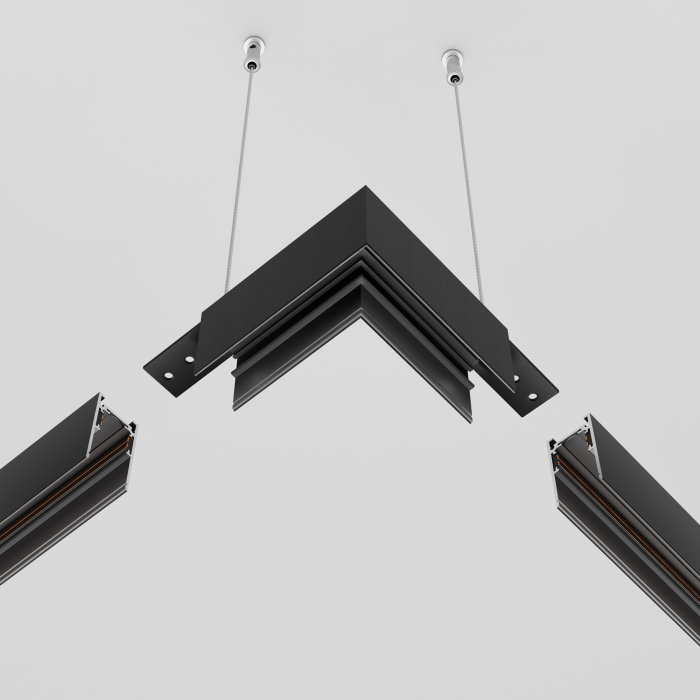 Componente pentru sistem de șină cu montaj pe suprafață Accesorii pentru șine Exility, Aluminiu Negru, TRA034HCL-41B [5]