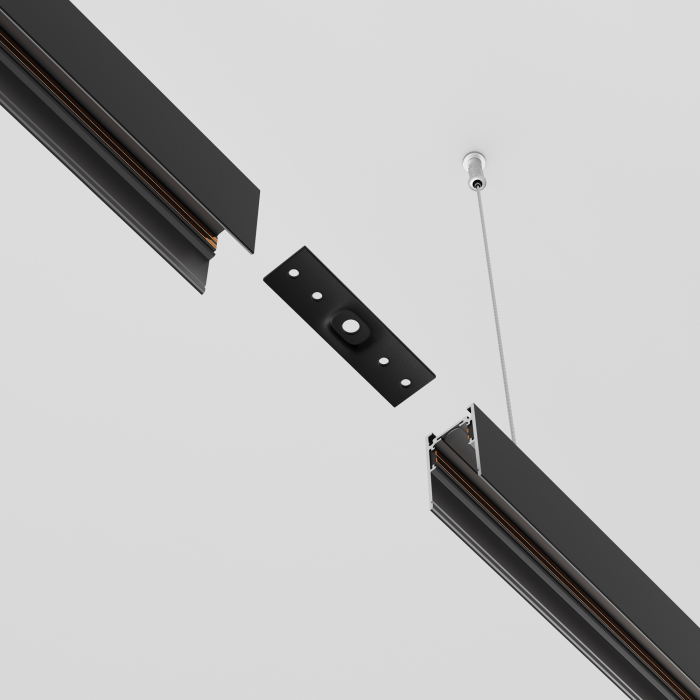 Componente pentru sistem de șină cu montaj pe suprafață Accesorii pentru șine Exility, Metal Negru, Maytoni TRA034C-21B [5]