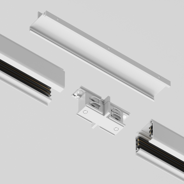 Componente pentru sistem de șină cu montaj pe suprafață Accesorii pentru șine Trinity, Aluminiu Alb, Maytoni TRA005TL-31W [5]