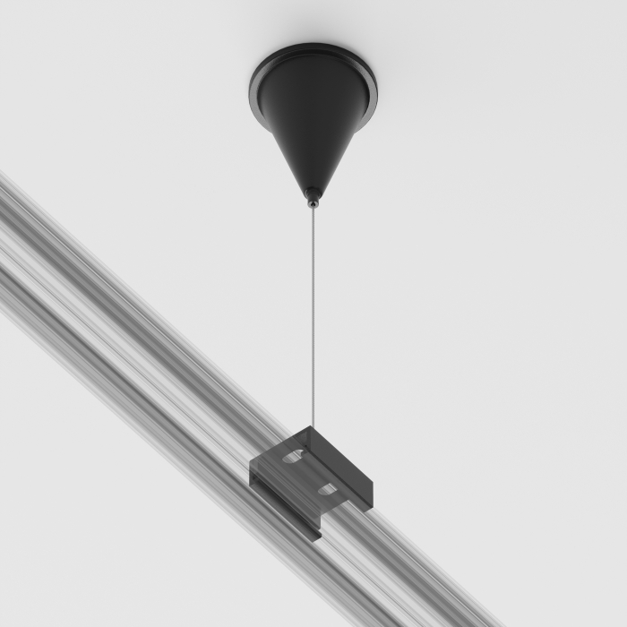 Componente pentru sistem de șină cu montaj pe suprafață Accesorii pentru șine Trinity, Plastic Negru, Maytoni TRA005WS-31B [2]