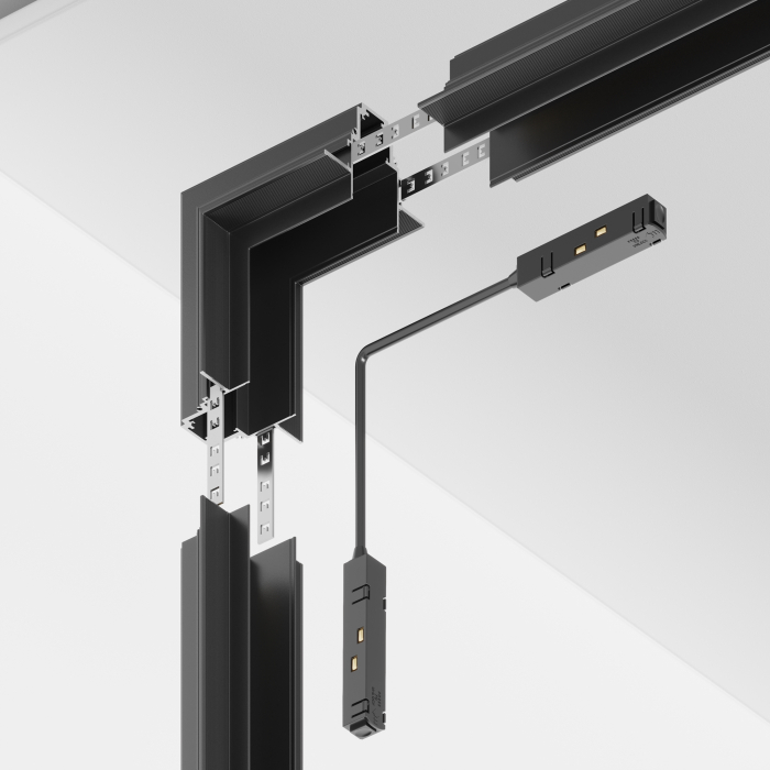 Componente sistem de șine încastrate Accesorii pentru șine S35, Aluminiu Negru, Maytoni TRA004ICL-22B [6]