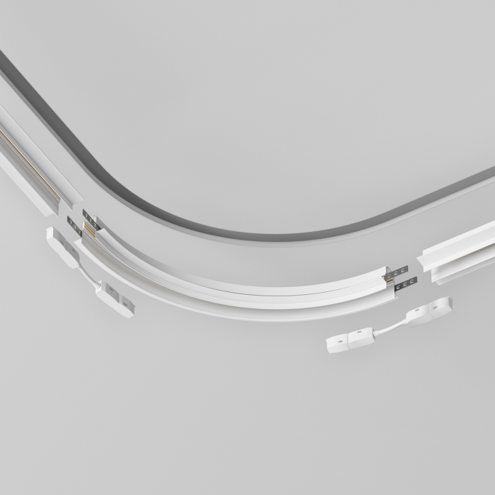 Componente sub tensiune pentru sisteme de iluminat Accesorii pentru șine Exility, Aluminiu Alb, Maytoni TRA044-angle.12W [6]