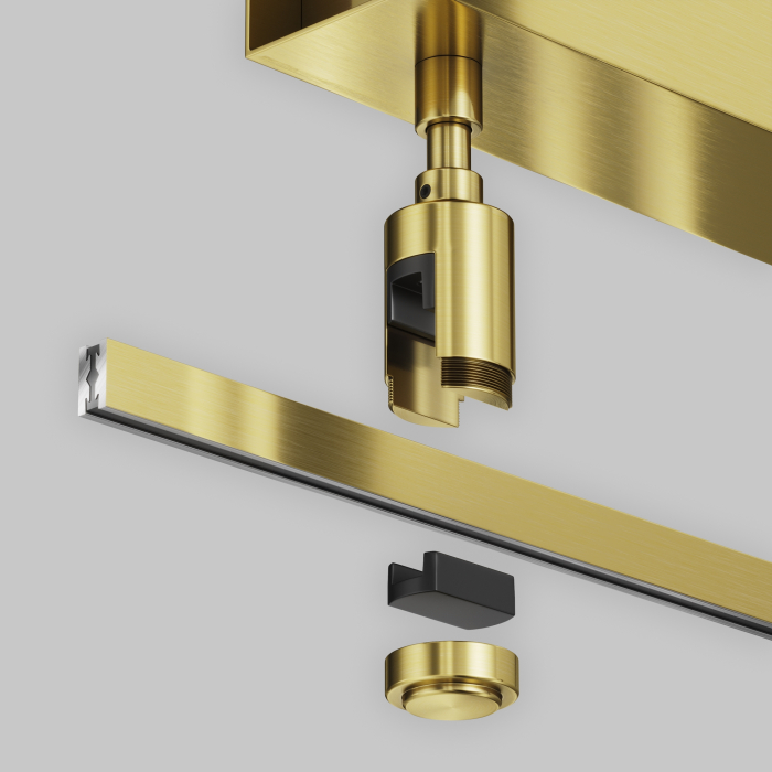 Componente sub tensiune pentru sisteme de iluminat Accesorii pentru șine Flarity, Aluminiu Alamă, Maytoni TRA156C-BB1-BS [4]