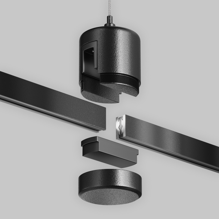 Componente sub tensiune pentru sisteme de iluminat Accesorii pentru șine Flarity Negru Aluminiu Maytoni TRA157SW-IPC1-B [4]
