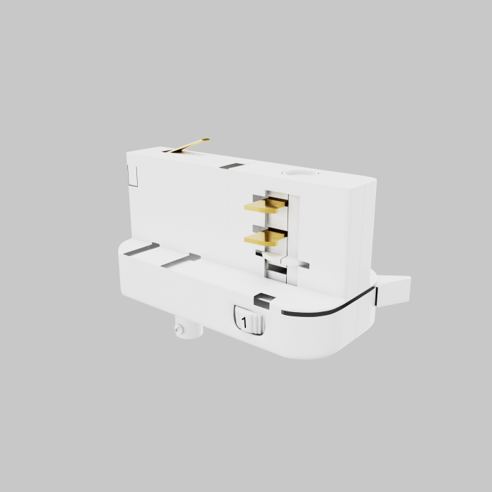 Componente sub tensiune pentru sisteme de iluminat Accesorii pentru șine Trinity Alb Plastic -W MAYTONI TRA005-3-A-W [3]