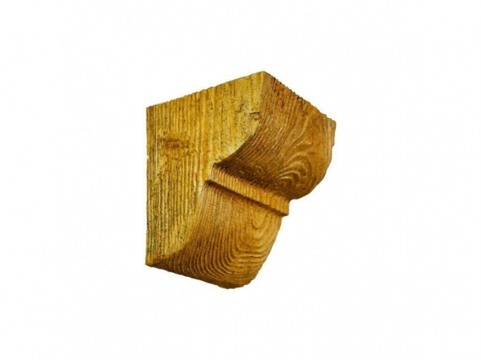 Consola decorativa din poliuretan, maro deschis, rustic, EQ016L - 12x12x14 cm [1]