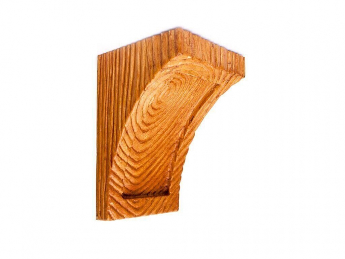 Consola decorativa din poliuretan, maro deschis, rustic, EQ026L - 12x12x18 cm [1]