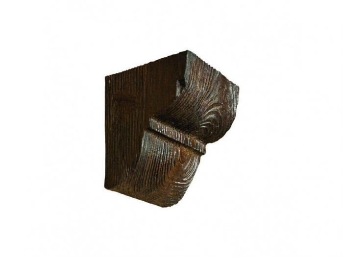 Consola decorativa din poliuretan, maro inchis, rustic, EQ016D - 12x12x14 cm [1]