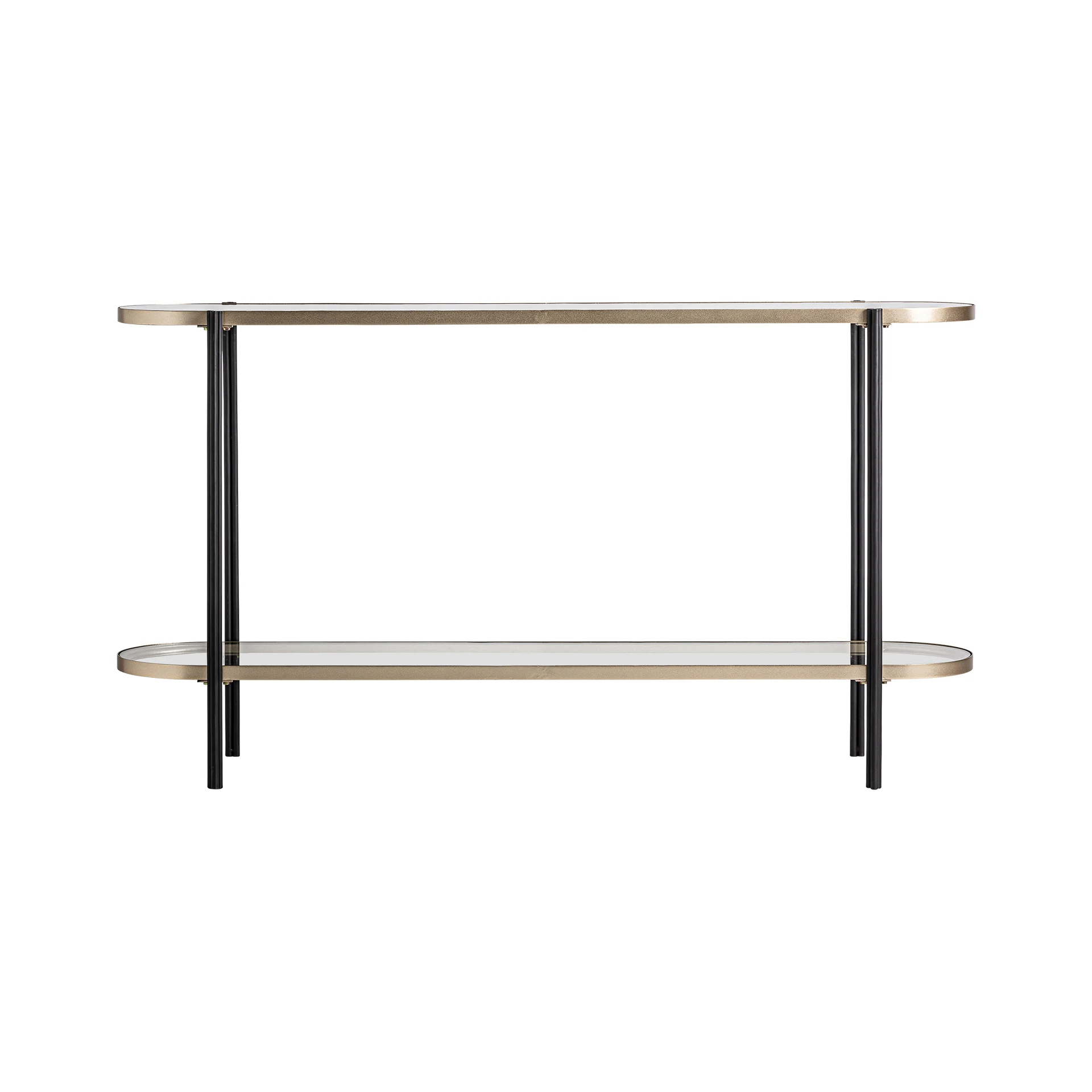 Consola din Cristal si Fier, Negru Auriu, 150x36x82 cm, Stil Art Deco - VicalHome 35840 [2]