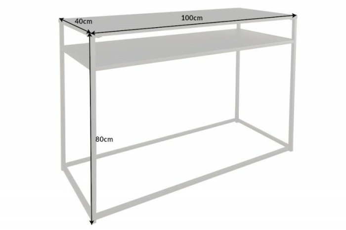 Consolă Dure Stell 100x40x80 cm, Metal - Invicta Interior [7]