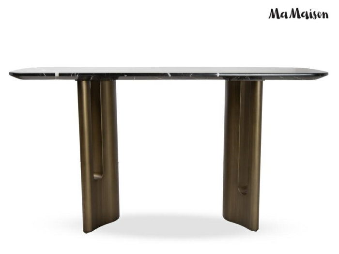 Consolă Essenza 150x45x78,5 cm, Negru Aur Îmbătrânit - MaMaison [4]