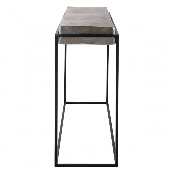 Consola hol premium metal Rami 140x37,5 cm stil industrial blat auriu sampanie, 825034 - Richmond Interiors [2]