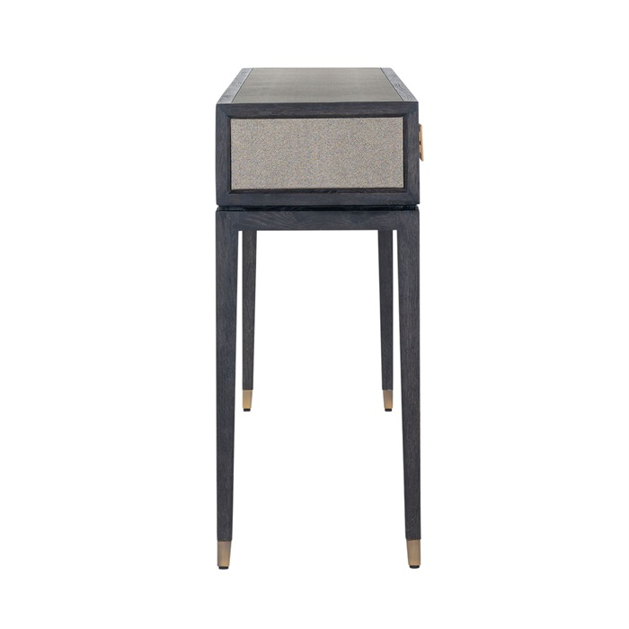 Consola lux cu 3 sertare Damo 165 cm, din furnir stejar, metal si PU, 7524 - Richmond Interiors [3]
