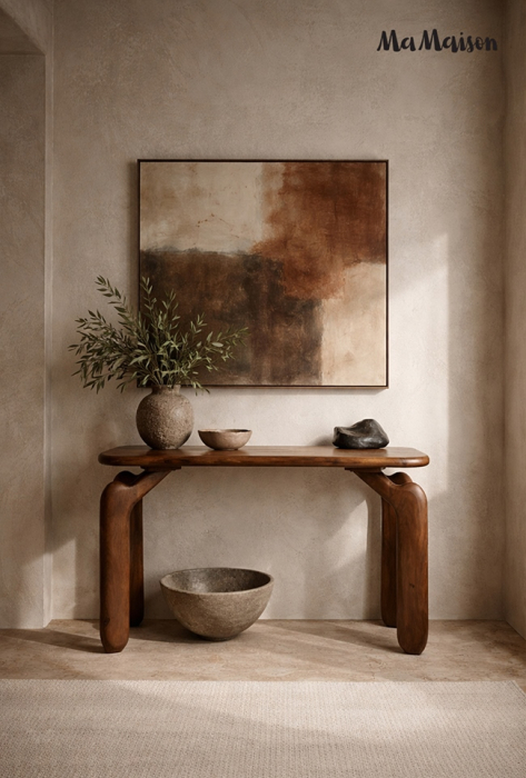 Consolă Orizon 120x45x75 cm, Lemn Mango Maro - MaMaison [7]