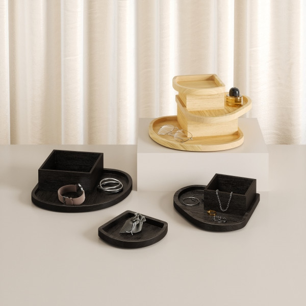 Container de Depozitare Cove 23x13x23 cm, In Negru Inspirat din Lemn Natural - Umbra [11]