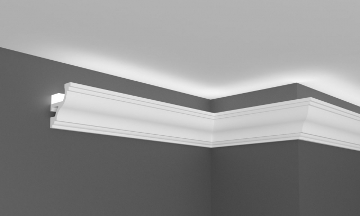 Cornisa decorativa din polimer rigid KH905 - 4.5x4x200 cm [1]