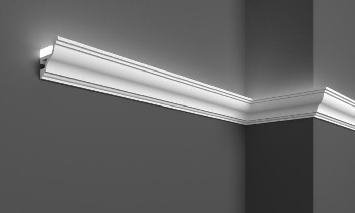 Cornisa decorativa din polimer rigid KH905 - 4.5x4x200 cm [2]