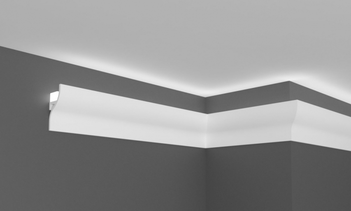 Cornisa decorativa din polimer rigid KH906 - 5.2x2.4x200 cm [1]