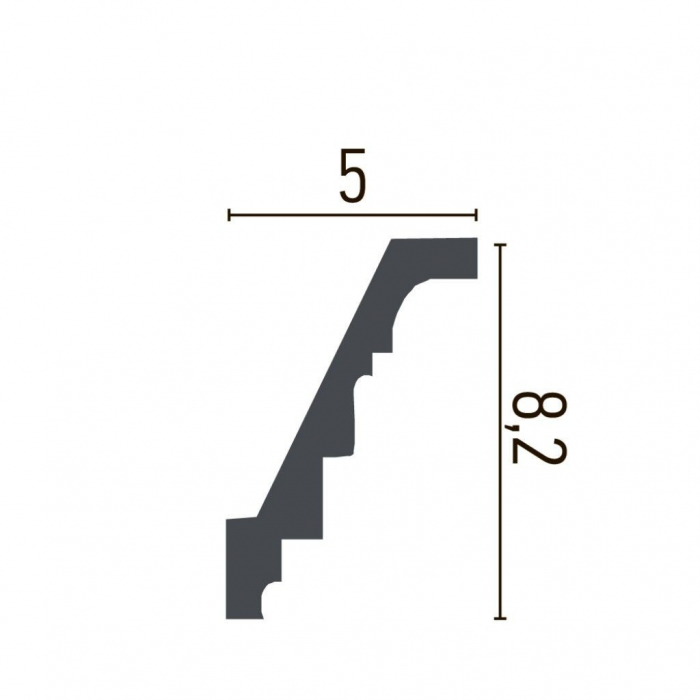Cornisa decorativa din poliuretan C702 - 8.2x5x200 cm [3]