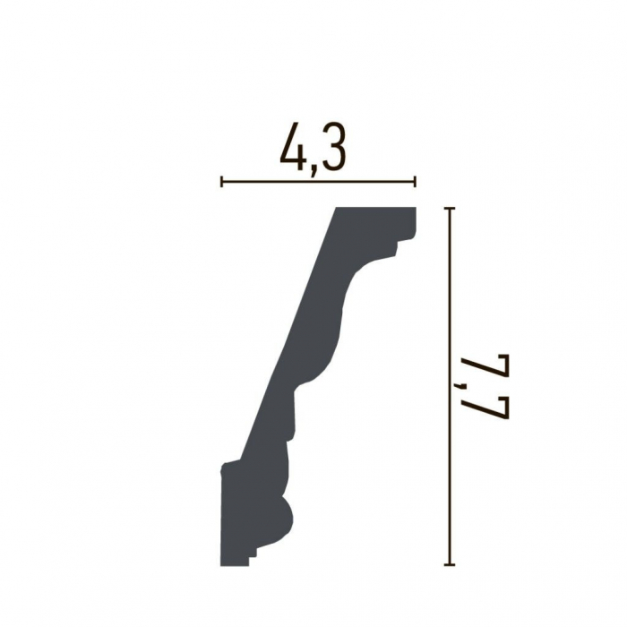Cornisa decorativa din poliuretan C728 - 7.7x4.3x200 cm [2]