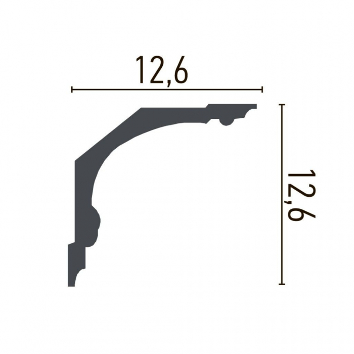 Cornisa decorativa din poliuretan C732 - 12.6x12.6x200 cm [3]