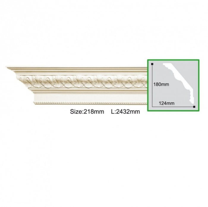 Cornisa decorativa din poliuretan C734 - 18x12.4x200 cm [3]