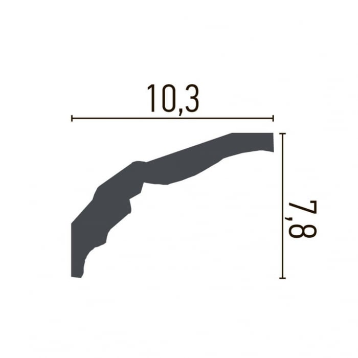Cornisa decorativa din poliuretan C751 - 7.8x10.3x200 cm [3]