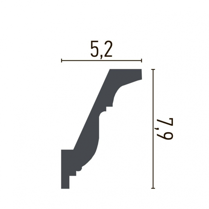 Cornisa decorativa din poliuretan Flexibil C701F - 7.9x5.2x200 cm [2]