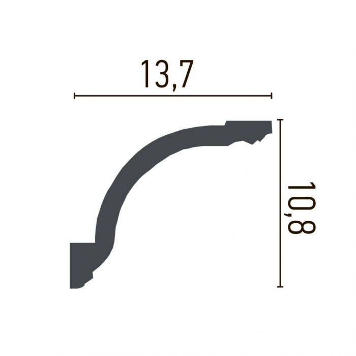 Cornisa decorativa din poliuretan Flexibil C746F - 10.8x13.7x200 cm [3]