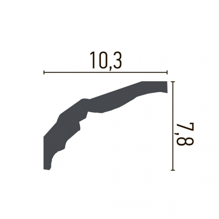 Cornisa decorativa din poliuretan Flexibil C751F - 7.8x10.3x200 cm [2]