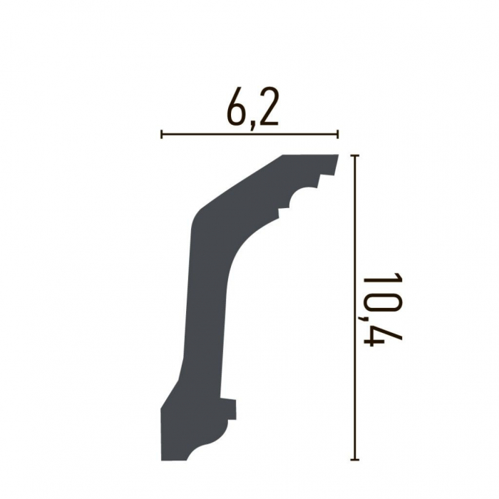 Cornisa decorativa din poliuretan Flexibil C788F - 10.4x6.2x200 cm [2]