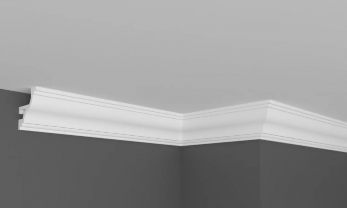 Cornisa decorativa din poliuretan flexibil KH905F - 4.5x4x244 cm [3]